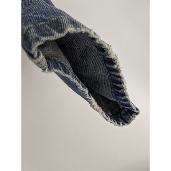 Levi's 505 Regular Fit Denim Jeans Cotton Light Wash Mens W36 L32 MEAS 33 X 26.5 - Picture 8 of 10